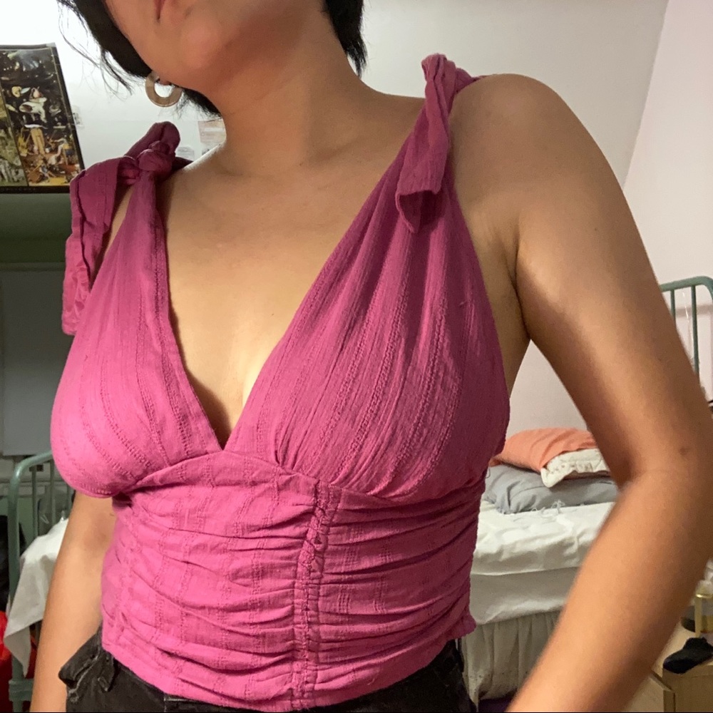 free people pink eva tank top